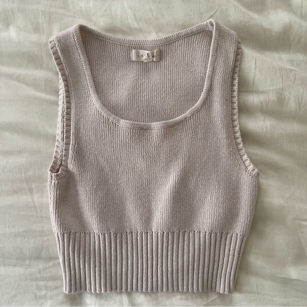 Pacsun LA Hearts cream knit tank
